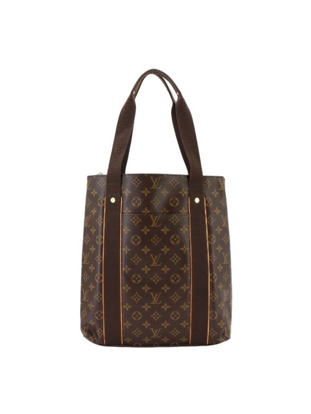 Louis Vuitton Monogram Cabas Beaubourg Tote Bag Brown Gold